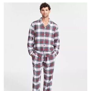 Mens Plaid holiday Pajamas - Red, Green, and White size S